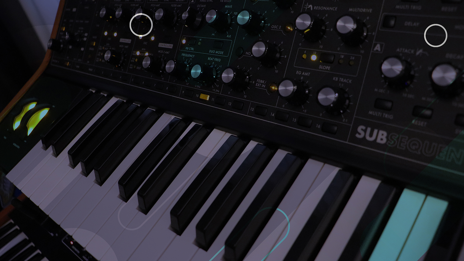 Moog Sub 37 synthesizer at Prime Entity studio