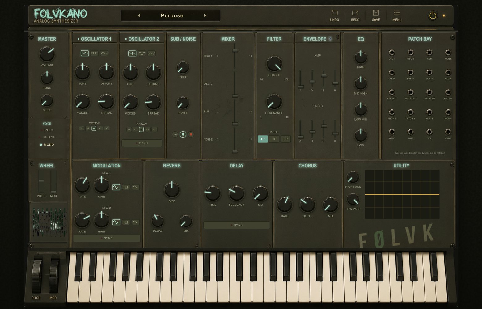 The Folvkano interface.